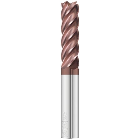 Fullerton Tool 5-Flute - Variable Helix - 3412 Fantom 2.0 HP End Mills, FC20, RH Spiral, Crnr Radius, Xtra-Lng, 1/2 37102